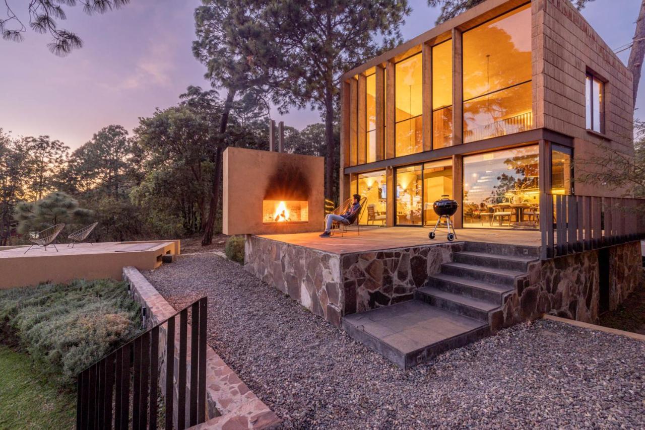 Cabaña de lujo moderna con Alberca climatizada Mazamitla bosque 1 Exterior foto